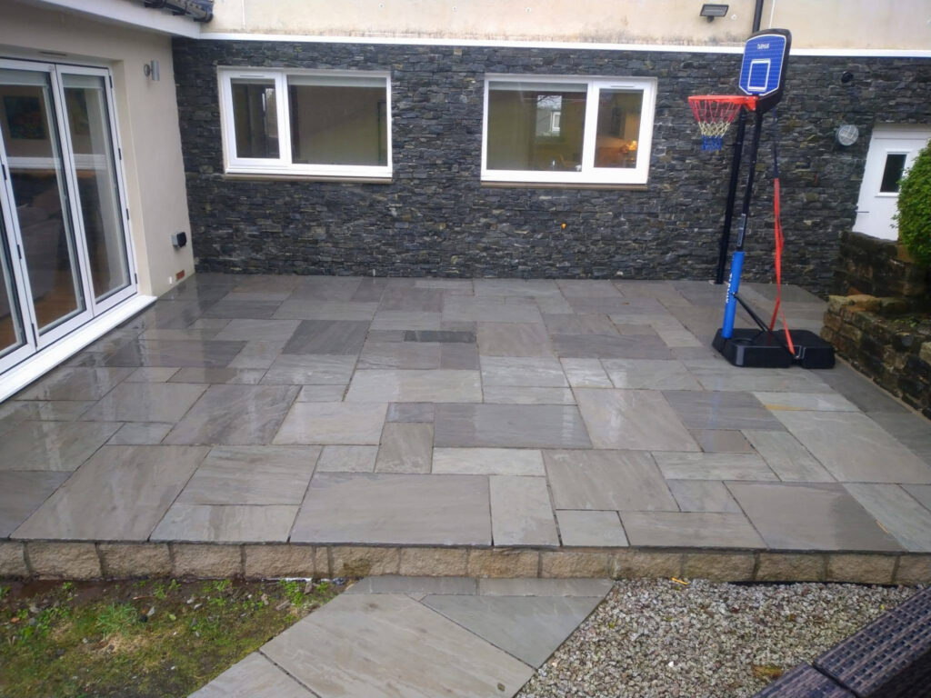 Patio cleaning — after